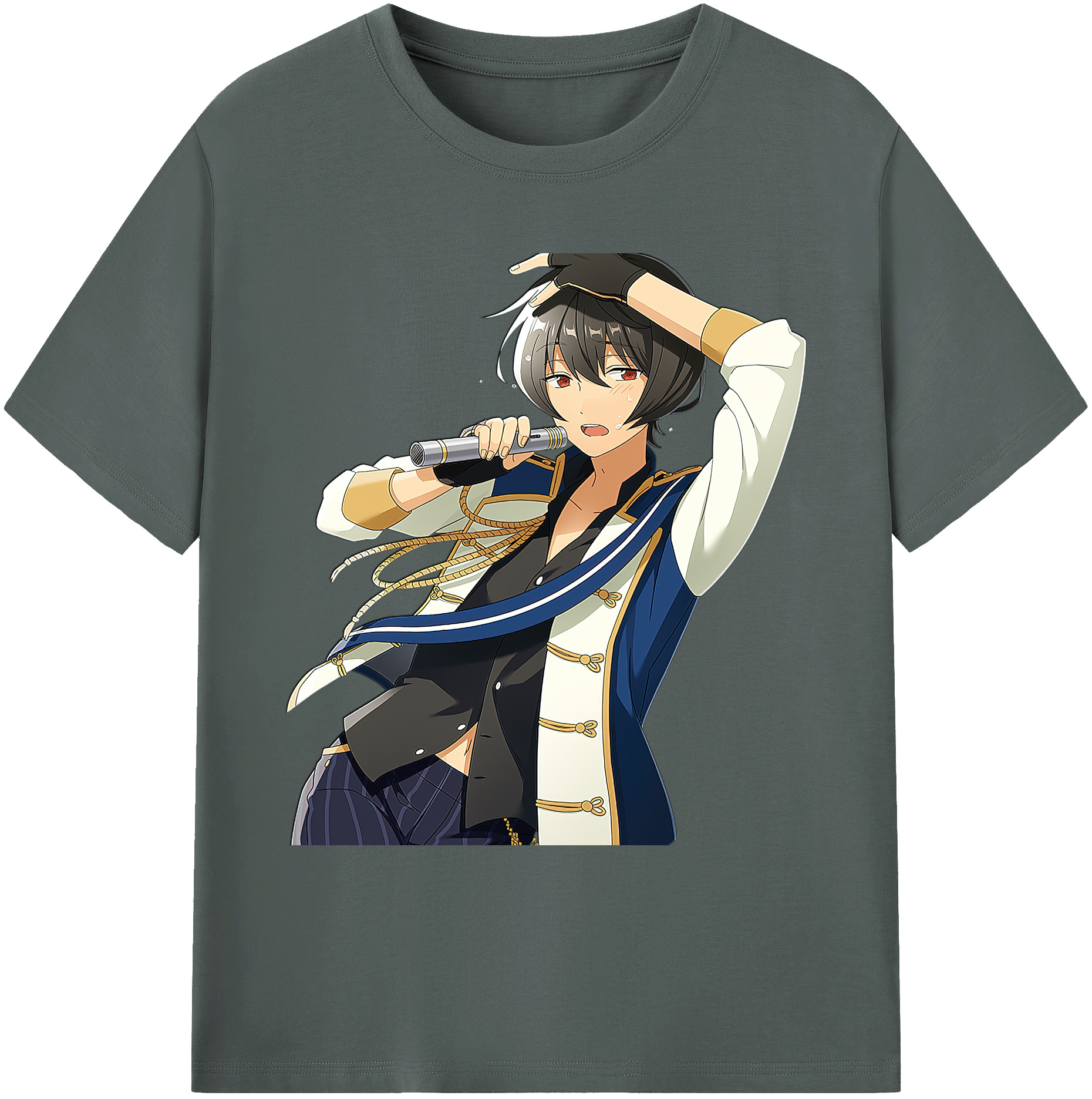 （画像用） あんさんぶるスターズ! Ensemble Stars 綿100％ メンズ半袖Tシャツ｜肌触りやわらか＆通気性